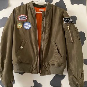 army green bomber jacket